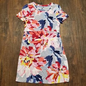 Joules 6 Floral Sheath Dress Blue Pink